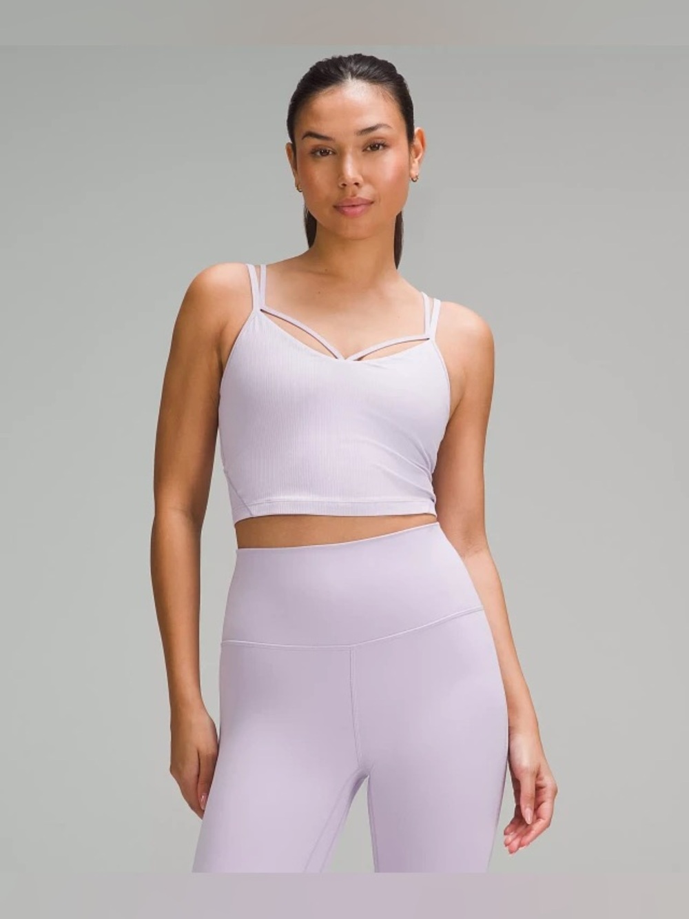 Lululemon Align Strappy Ribbed Tank Top size 4 Lilac Ether LILE